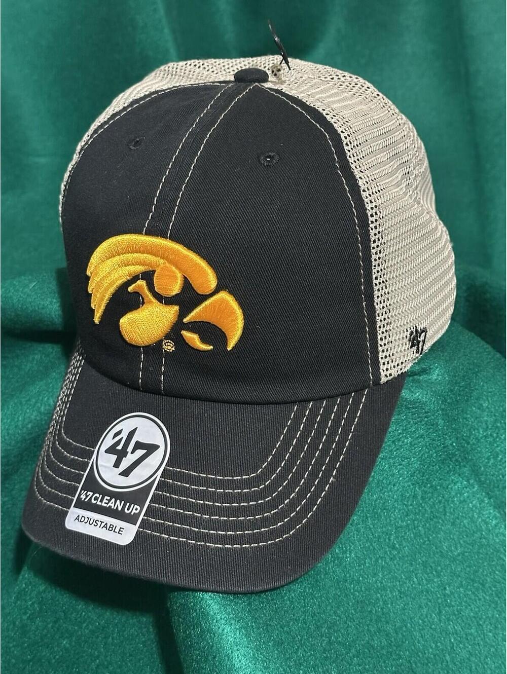 University of Iowa HAWKEYES ‘47 Brand Black Trucker SnapBack Hat OSFM MSRP $32